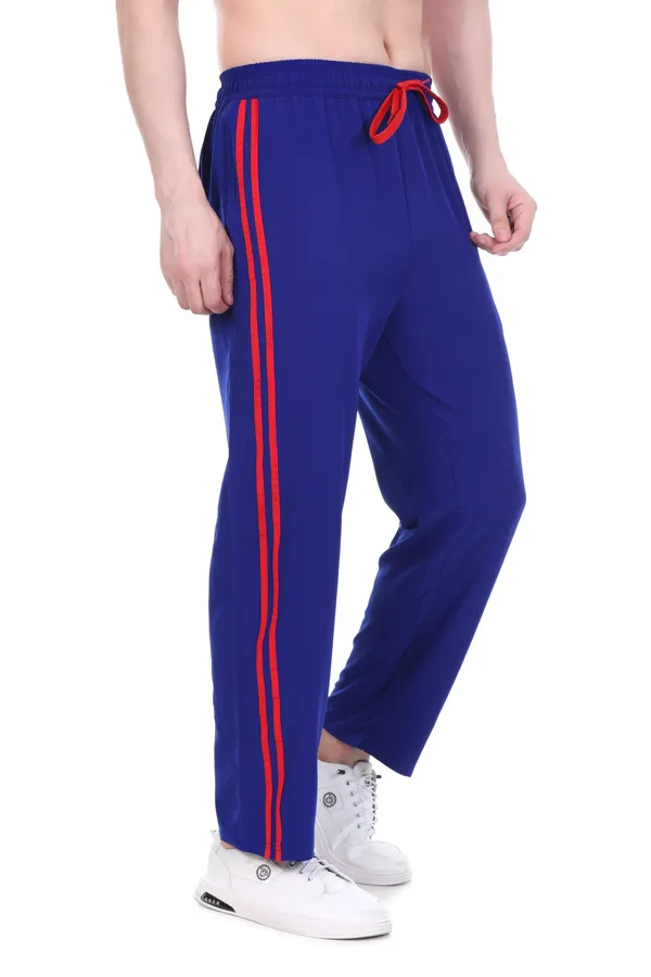 HYPE_BORN_Royal_Blue_&_Red_Lightweight_Regular_Fit_Track_Pants_with_Side_Stripes_&_Drawstring_Waist