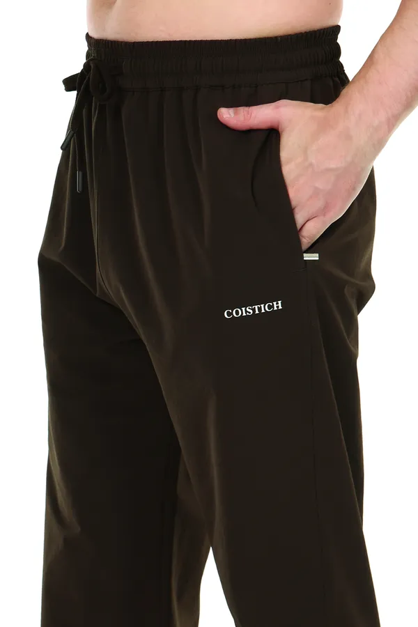 COISTICH_Brown_Solid_Relaxed_Fit_Track_Pant