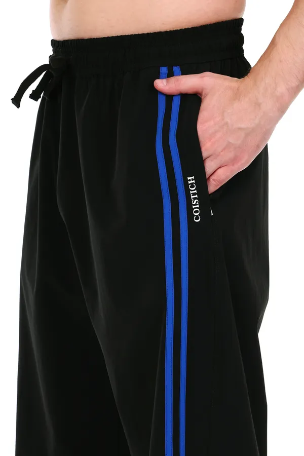 COISTICH_Black_&_Royal_Blue_Dual_Stripe_Relaxed_Fit_Track_Pants