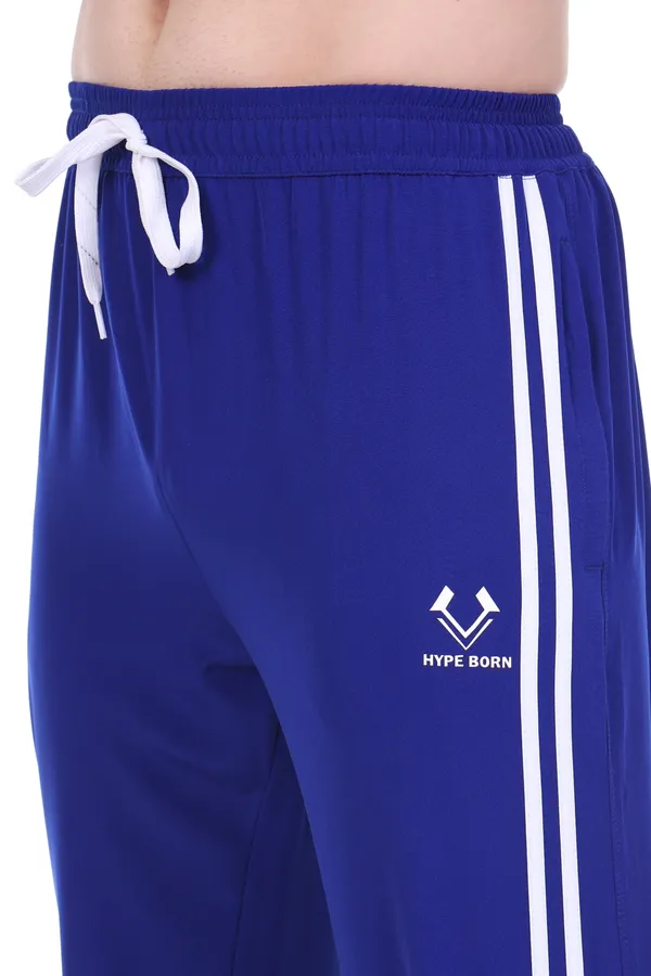 HYPE_BORN_Royal_Blue_&_White_Lightweight_Regular_Fit_Track_Pants_with_Side_Stripes_&_Drawstring_Waist