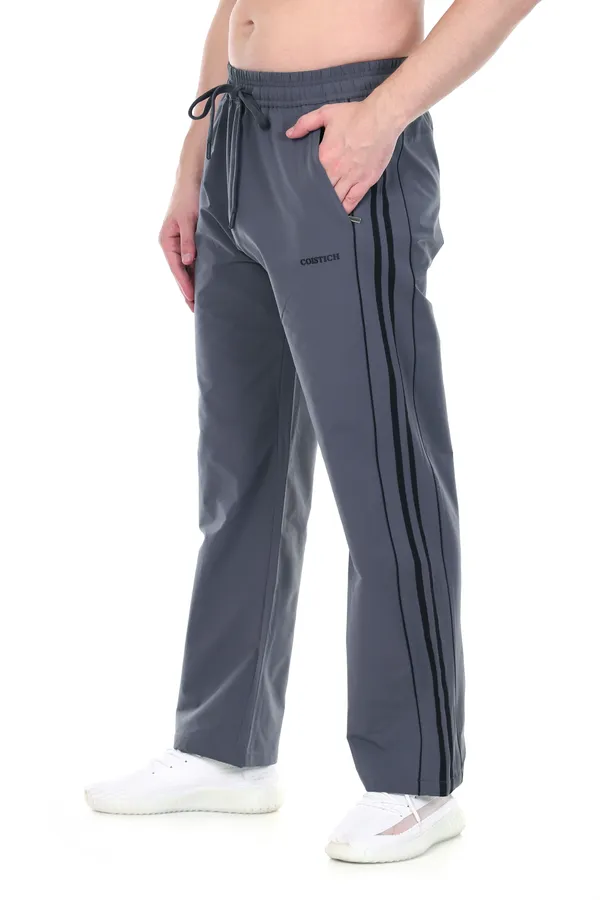 COISTICH_Charcoal_Grey_Urban_Dual_Striped_Loose_Fit_Track_Pants