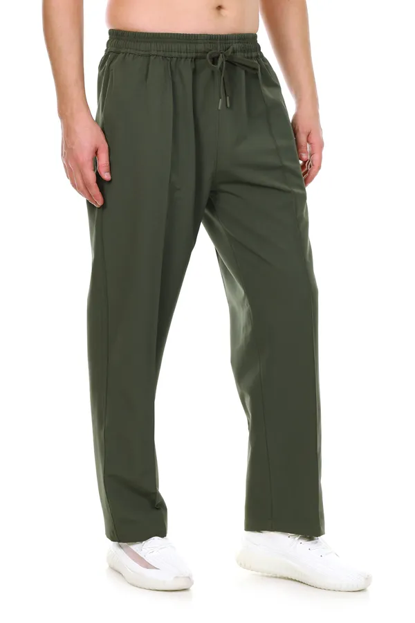 COISTICH_Olive_TailoredLine_Relaxed_Fit_Track_Pants_|_Front_Seam_Design