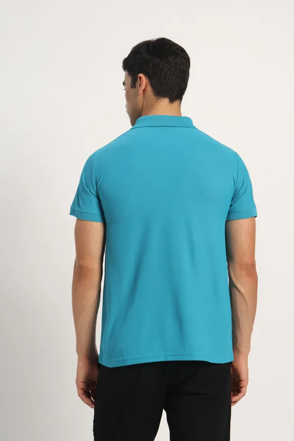 HYPE_BORN_Aqua_Blue_Solid_Regular_Fit_Polo_T-Shirt