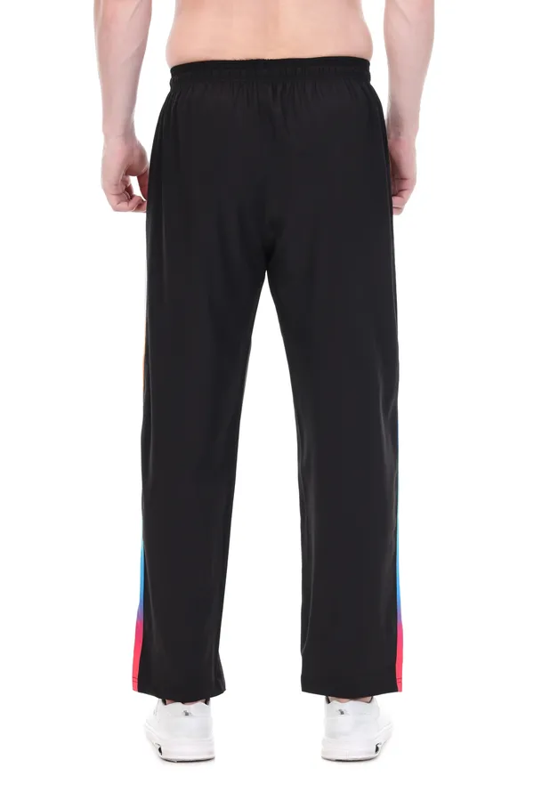 HYPE_BORN_Black_With_Multicolour_Side_Panel_Regular_Fit_Light_Weight_Track_Pants