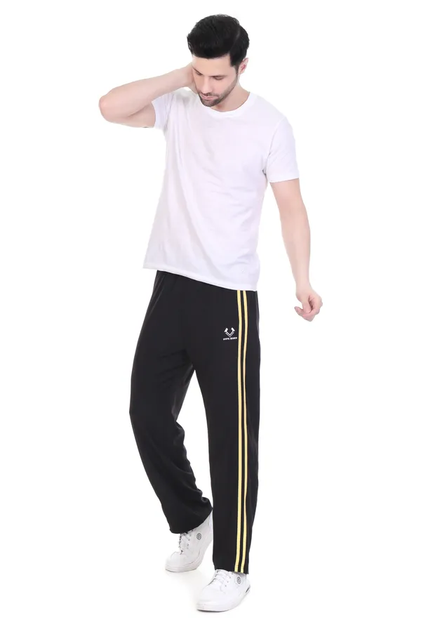 HYPE_BORN_Black_&_Yellow_Lightweight_Regular_Fit_Track_Pants_with_Side_Stripes_&_Drawstring_Waist