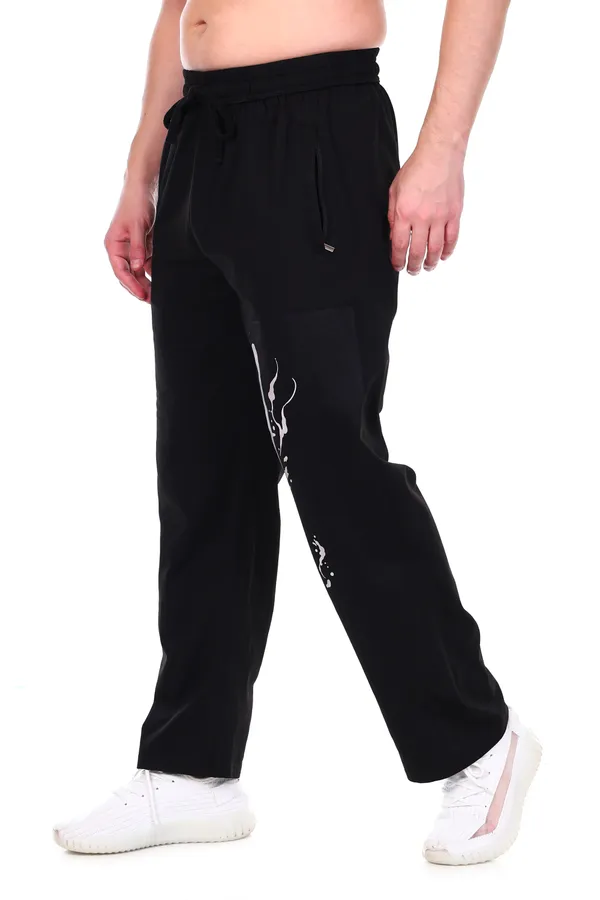HYPE_BORN_Black_Loose_Fit_Jogger_With_Sword_Print