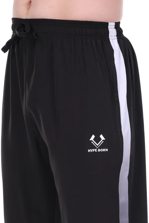 HYPE_BORN_Black_With_Grey_Multicolour_Side_Panel_Regular_Fit_Light_Weight_Track_Pants