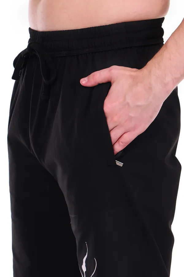 HYPE_BORN_Black_Loose_Fit_Jogger_With_Sword_Print