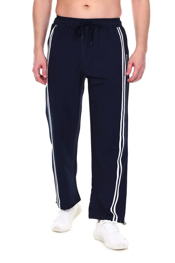 COISTICH_Navy_Blue_Edge_Relaxed_Fit_Track_Pants_With_Side_Stripe_&_Adjustable_Anklet