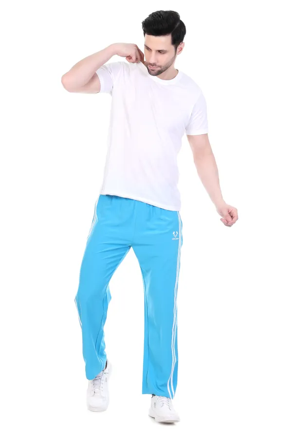 HYPE_BORN_SkyBlue_&_White_Lightweight_Regular_Fit_Track_Pants_with_Side_Stripes_&_Drawstring_Waist