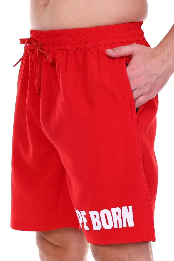 HYPE_BORN_Red_Athletic_Printed_Light_Weight_Shorts_with_Side_Pockets