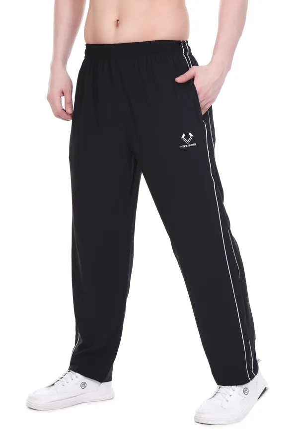 HYPE_BORN_Black_&_White_Lightweight_Regular_Fit_Track_Pants_with_Contrast_Side_Piping