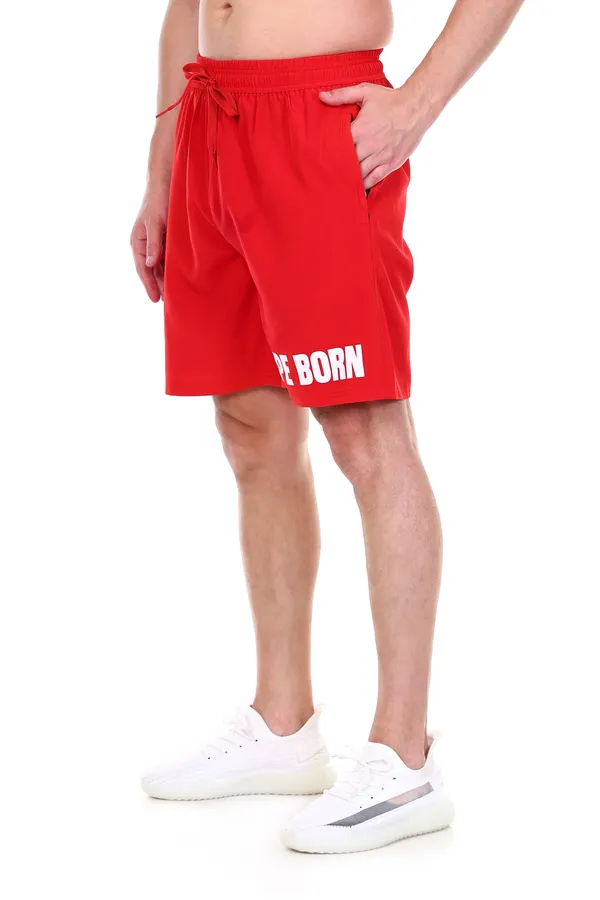 HYPE_BORN_Red_Athletic_Printed_Light_Weight_Shorts_with_Side_Pockets