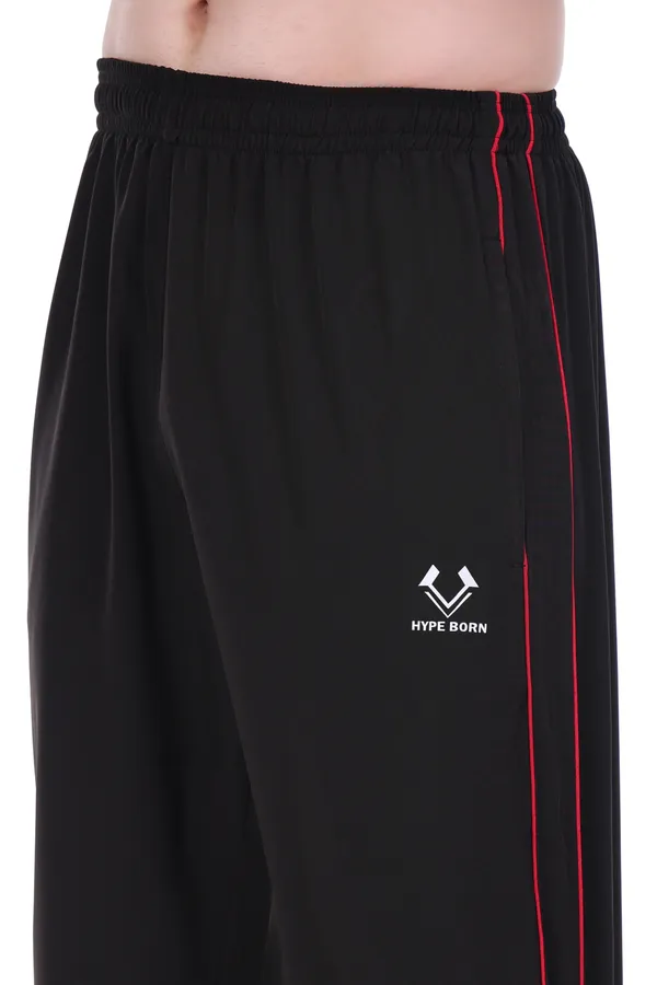HYPE_BORN_Black_&_Red_Lightweight_Regular_Fit_Track_Pants_with_Contrast_Side_Piping