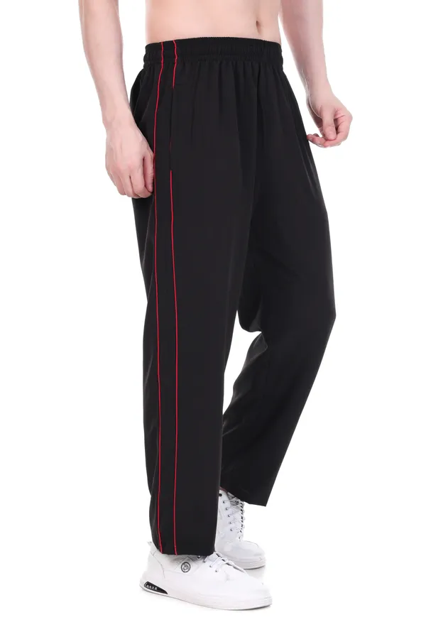 HYPE_BORN_Black_&_Red_Lightweight_Regular_Fit_Track_Pants_with_Contrast_Side_Piping
