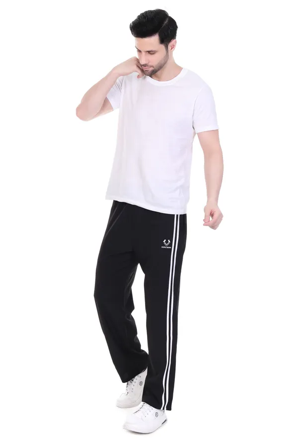 HYPE_BORN_Black_&_White_Lightweight_Regular_Fit_Track_Pants_with_Side_Stripes_&_Drawstring_Waist