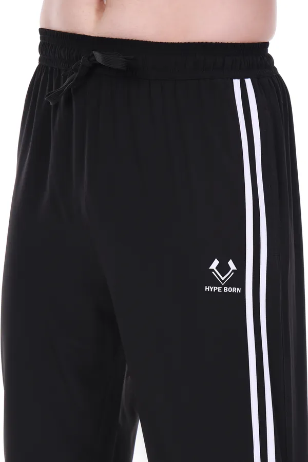 HYPE_BORN_Black_&_White_Lightweight_Regular_Fit_Track_Pants_with_Side_Stripes_&_Drawstring_Waist