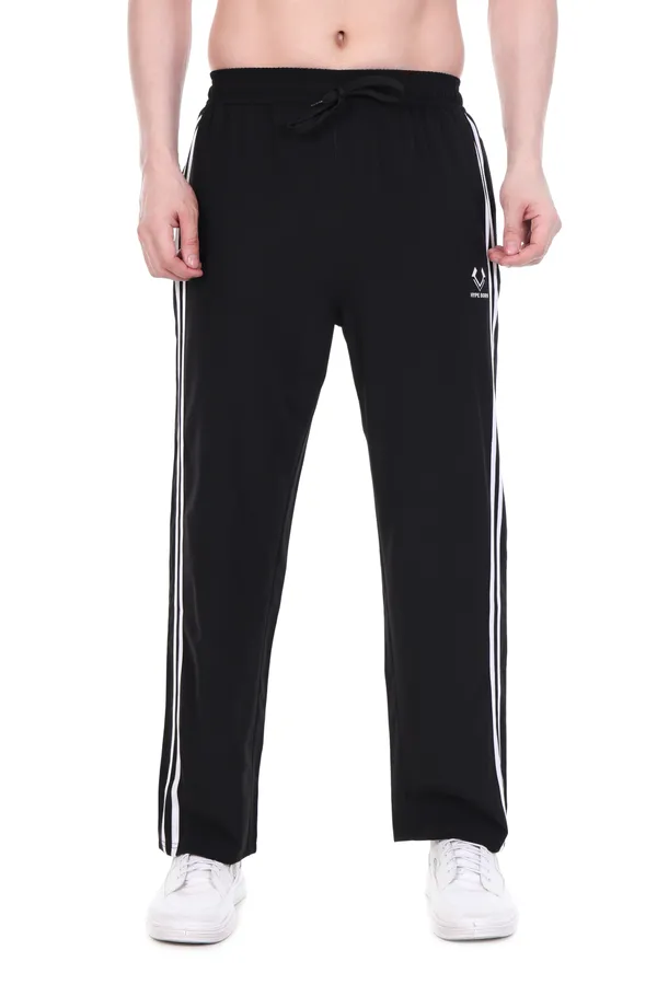 HYPE_BORN_Black_&_White_Lightweight_Regular_Fit_Track_Pants_with_Side_Stripes_&_Drawstring_Waist