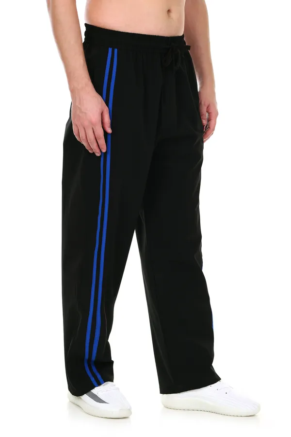 COISTICH_Black_&_Royal_Blue_Dual_Stripe_Relaxed_Fit_Track_Pants