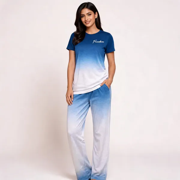 Blue_Ombre_Cotton_Relaxed_Fit_Nightwear_Set_For_Women