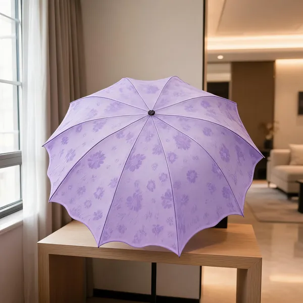 Purple_Floral_Print_Compact_Rain_Umbrella