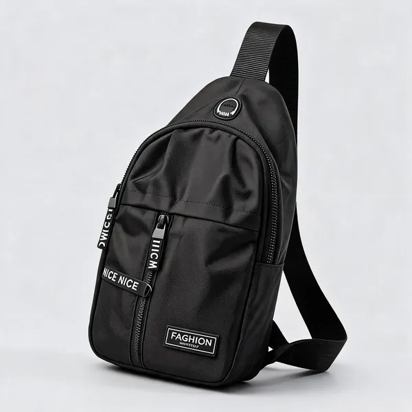 Black_Nylon_Crossbody_Sling_Bag_For_Men