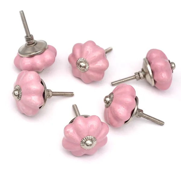 Ceramic_Decorative_Pink_Flower_Shaped_Cabinet_Knob