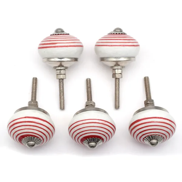 Ceramic_Classic_Red_White_Striped_Round_Cabinet_Knob