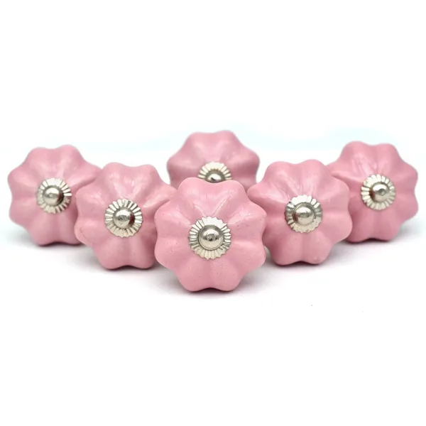 Ceramic_Decorative_Pink_Flower_Shaped_Cabinet_Knob
