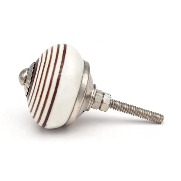 Ceramic_Vintage_White_Brown_Striped_Round_Cabinet_Knob