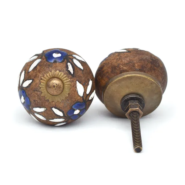 Metal_Rustic_Brown_Blue_Accent_Floral_Cutout_Cabinet_Knobs