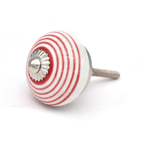 Ceramic_Classic_Red_White_Striped_Round_Cabinet_Knob