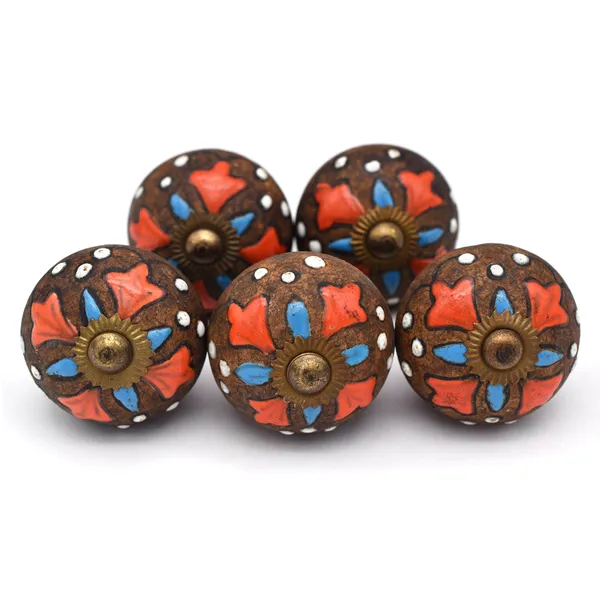 Ceramic_Traditional_Hand_Painted_Floral_Brass_Finish_Cabinet_Knobs