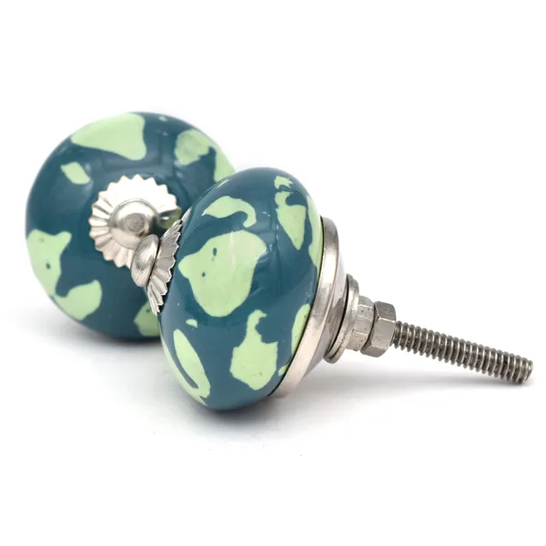 Ceramic_Artisan_Blue_Green_Floral_Round_Drawer_Knob