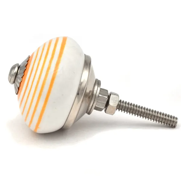 Ceramic_Decorative_Orange_White_Striped_Cabinet_Knob