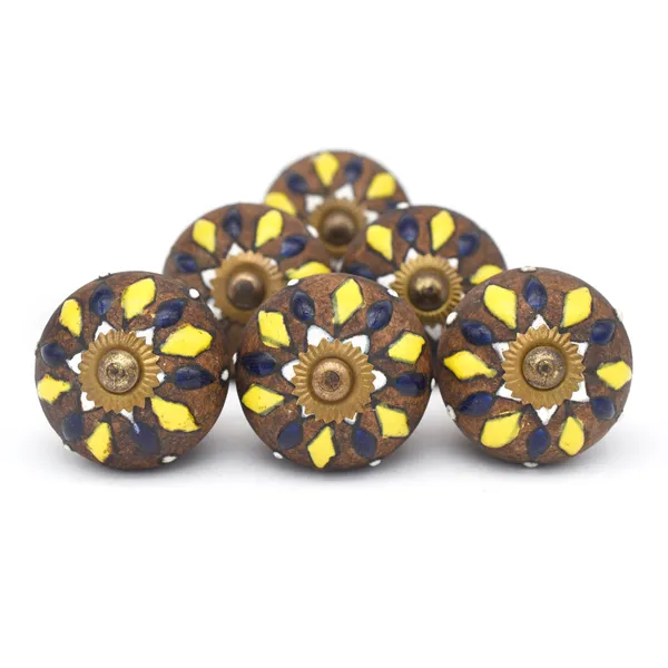 Ceramic_Bohemian_Hand_Painted_Floral_Yellow_Blue_Drawer_Knobs