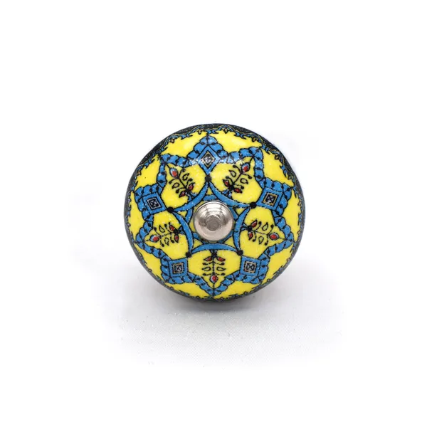 Ceramic_Ethnic_Blue_Yellow_Floral_Hand_Painted_Drawer_Knobs