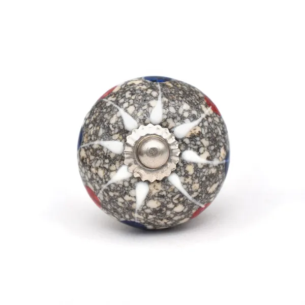 Ceramic_Vintage_Speckled_Grey_Red_Blue_Dome_Drawer_Knobs
