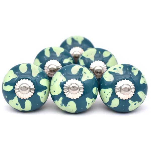 Ceramic_Artisan_Blue_Green_Floral_Round_Drawer_Knob