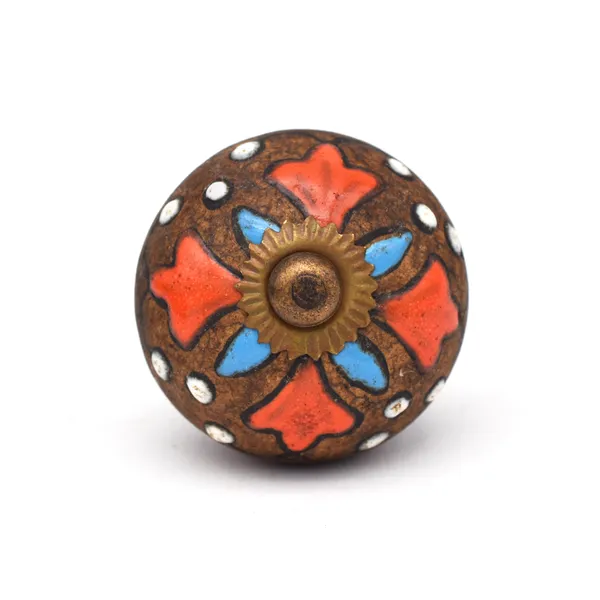 Ceramic_Traditional_Hand_Painted_Floral_Brass_Finish_Cabinet_Knobs