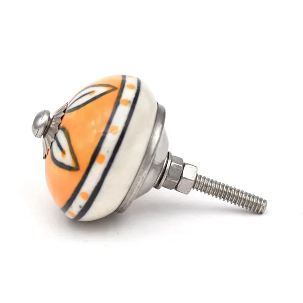 Ceramic_Traditional_Floral_Orange_Door_Knobs