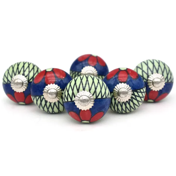 Ceramic_Hand_Painted_Blue_Red_Floral_Round_Cabinet_Knob