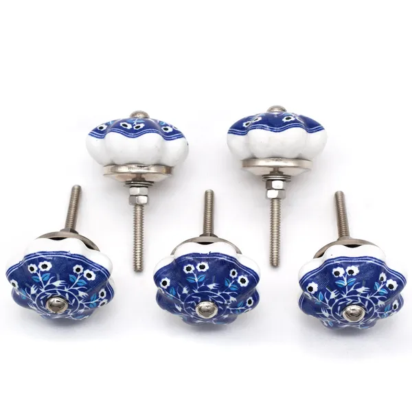 Ceramic_Traditional_Meenakari_Floral_Blue_Cabinet_Knobs