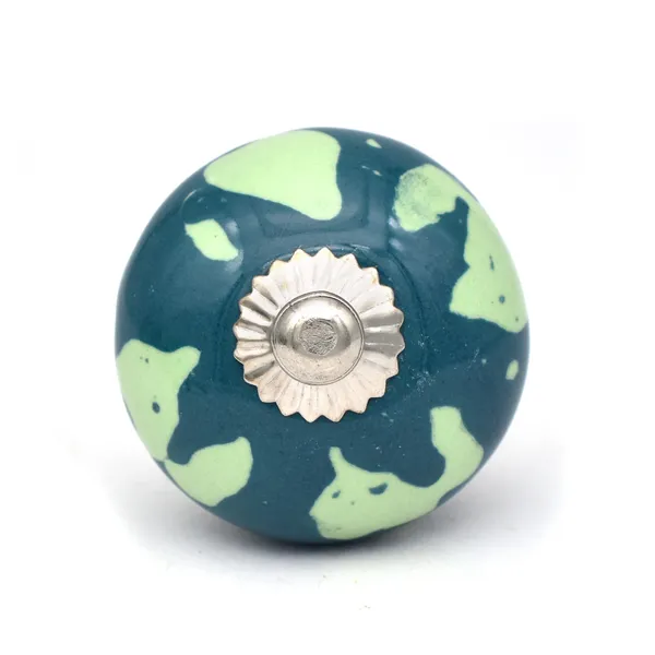 Ceramic_Artisan_Blue_Green_Floral_Round_Drawer_Knob