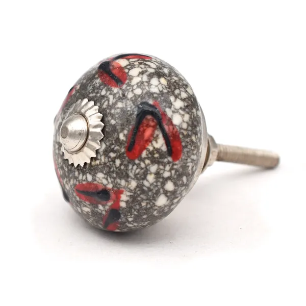 Ceramic_Rustic_Grey_Red_Geometric_Cabinet_Knob