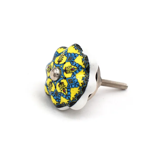 Ceramic_Ethnic_Blue_Yellow_Floral_Hand_Painted_Drawer_Knobs