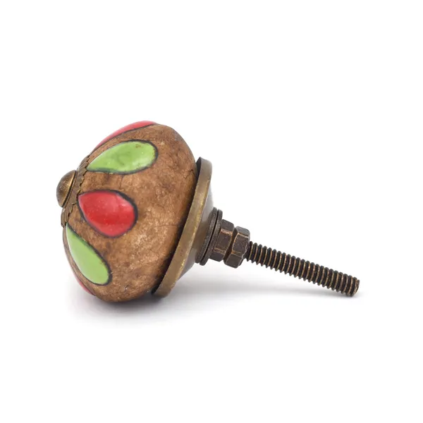 Ceramic_Artisan_Red_Green_Hand_Painted_Floral_Drawer_Knob
