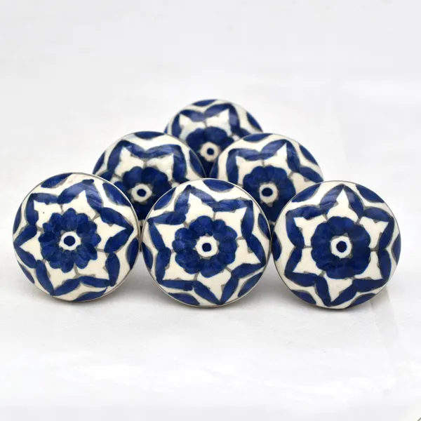 Ceramic_Traditional_Blue_Floral_Round_Cabinet_Knobs