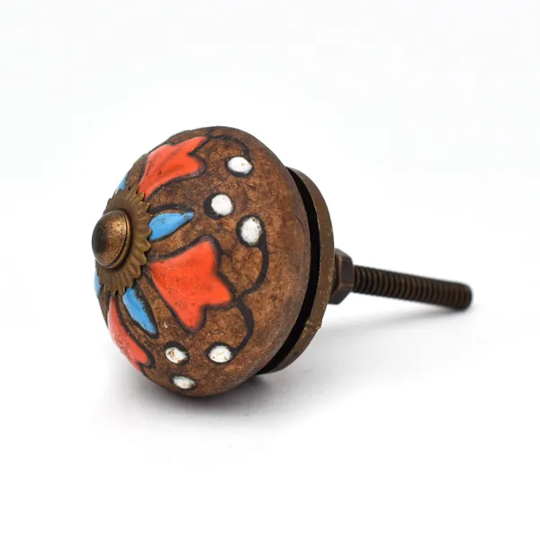 Ceramic_Traditional_Hand_Painted_Floral_Brass_Finish_Cabinet_Knobs