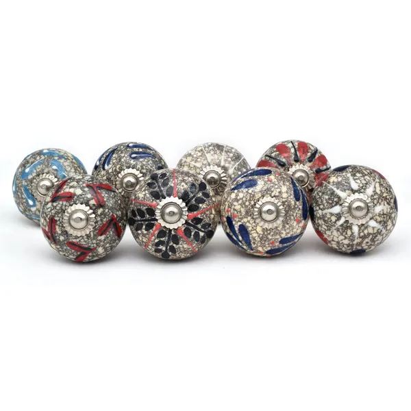 Ceramic_Rustic_Grey_Red_Geometric_Cabinet_Knob